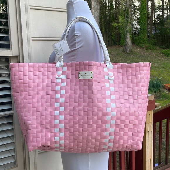 kate spade Handbags - NWT- Kate Spade Pink Woven Tote